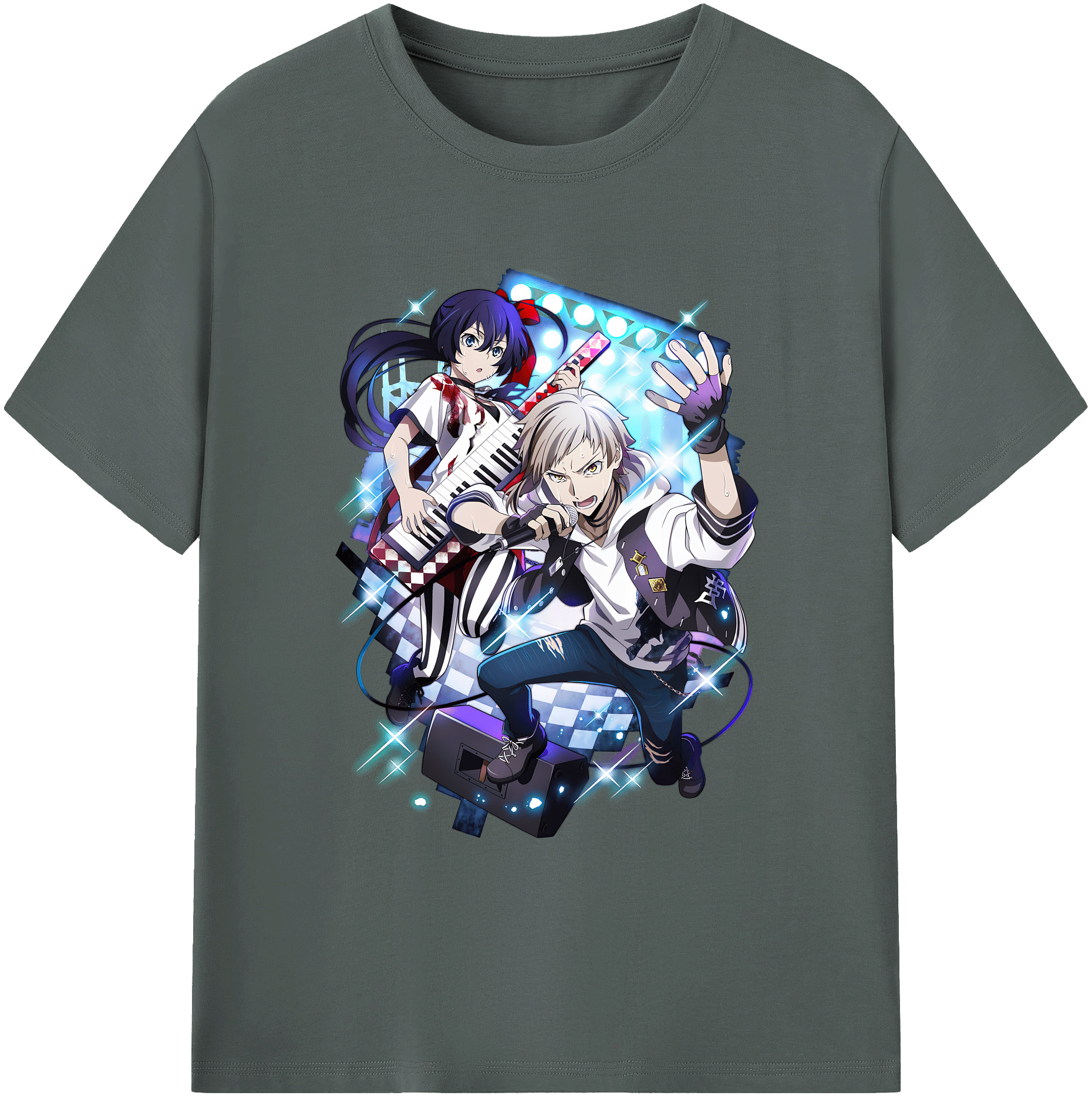 （画像用） 文豪ストレイドッグス Bungo Stray Dogs 綿100％ メンズ半袖Tシャツ｜肌触りやわらか＆通気性